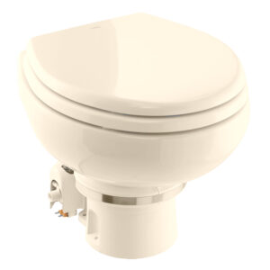 Dometic&trade; MasterFlush 7160 Bone Electric Macerating Toilet w/Orbit Base – Raw Water – 12V