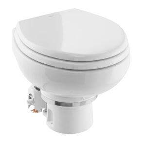 Dometic&trade; MasterFlush 7120 White Electric Macerating Toilet w/Orbit Base – Freshwater – 24V