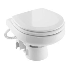 Dometic&trade; MasterFlush 7260 White Electric Macerating Toilet w/Orbit Base – Raw Water – 12V