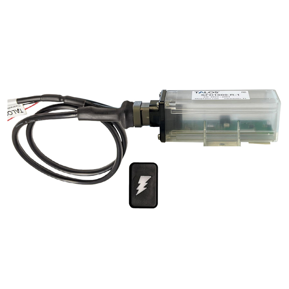 TALOS Remote Housing Lightning Detection System w/20′ Cable – Black Rectangular Indicator w/Translucent Housing TALOS Remote Housing Lightning Detection System w/20′ Cable – Black Rectangular Indicator w/Translucent Housing