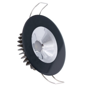 Lumitec Illusion Flush Mount LED Down Light – Spectrum RGBW – Warm White – Black Housing – Chrome Reflector