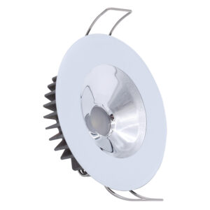 Lumitec Illusion Flush Mount LED Down Light – Warm White – Dimming – White Housing – Chrome Reflector