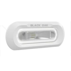 Black Oak Low Pro&trade; Marine Spreader Light – Flush Mount – White Housing – White LED