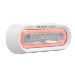 Black Oak Low Pro&trade; Off Road Spreader Light – Bracket Mount – White Housing – Red LED