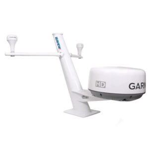Seaview 30″ Tapered Closed Dome Aft Leaning Radar Mount w/Removable Spreaders & 10×10 Base Plate