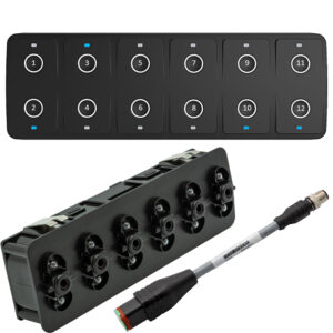 Maretron CKM12 Keypad w/CKM to NMEA 2000&reg; Adapter Cable – 0.2M (Horizontal Orientation)