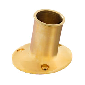 Whitecap Top Mount Flag Pole Socket – 1″ ID – Polished Brass