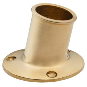 Whitecap Top Mount Flag Pole Socket 1-1/4″ ID – Polished Brass