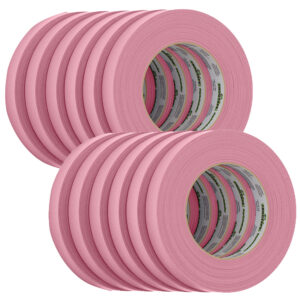 FrogTape CP 325 Medium-High Adhesion Masking Tape – 18MM x 55M x 12-Pack – Pink – Rated f/325&deg;F