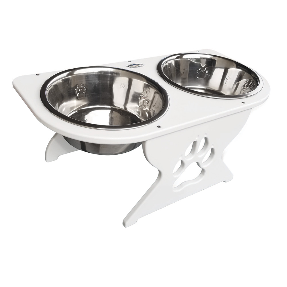 Deep Blue Marine Medium Starboard Dog Dish w/Bowls – 8″ Tall Deep Blue Marine Medium Starboard Dog Dish w/Bowls – 8″ Tall