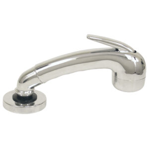 Scandvik Chrome Euro Sprayer w/6′ Black Nylon Hose
