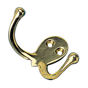 Sea-Dog Double Coat Hook – Cast Brass