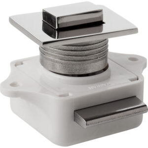 Sea-Dog Push Button Rim Latch – Square – Stainless Steel/Plastic Housing