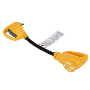 Camco Power Grip RV 18″ 30Amp Circuit Analyzer Dogbone – Integrated Surge Protection