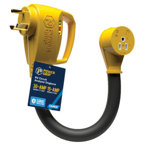 Camco Power Grip RV 12″ 30Amp Circuit Analyzer Dogbone – Integrated Surge Protection