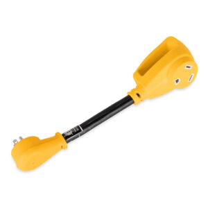 Camco Power Grip Dogbone 15 Amp Male / 30 Amp Female Adapter – 12″