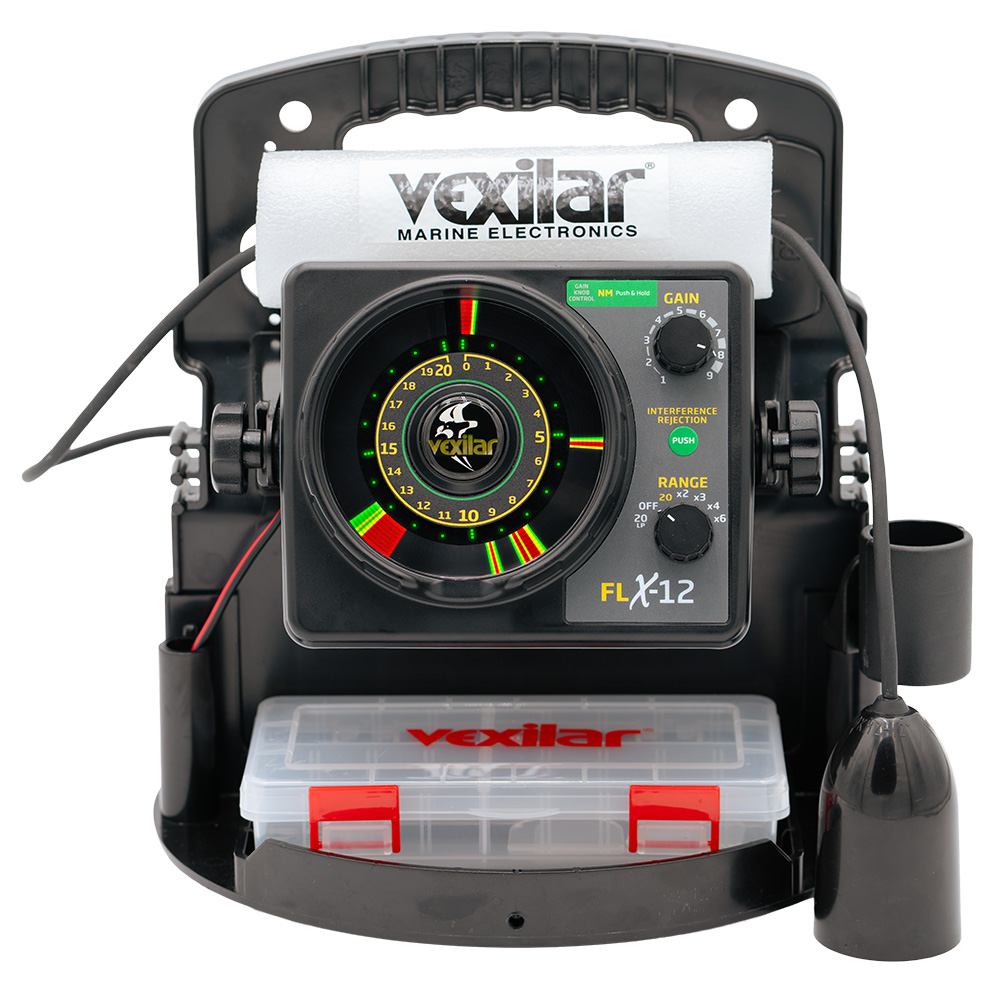 Vexilar FLX-12 Pro Pack II Fishing System w/12 Degree Ice Ducer Vexilar FLX-12 Pro Pack II Fishing System w/12 Degree Ice Ducer