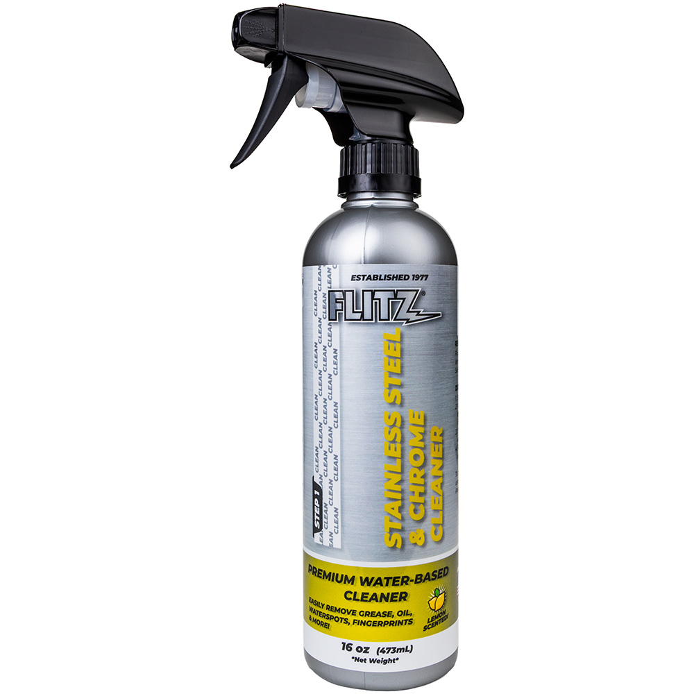 Flitz Stainless Steel & Chrome Cleaner w/Degreaser – 16oz Flitz Stainless Steel & Chrome Cleaner w/Degreaser – 16oz