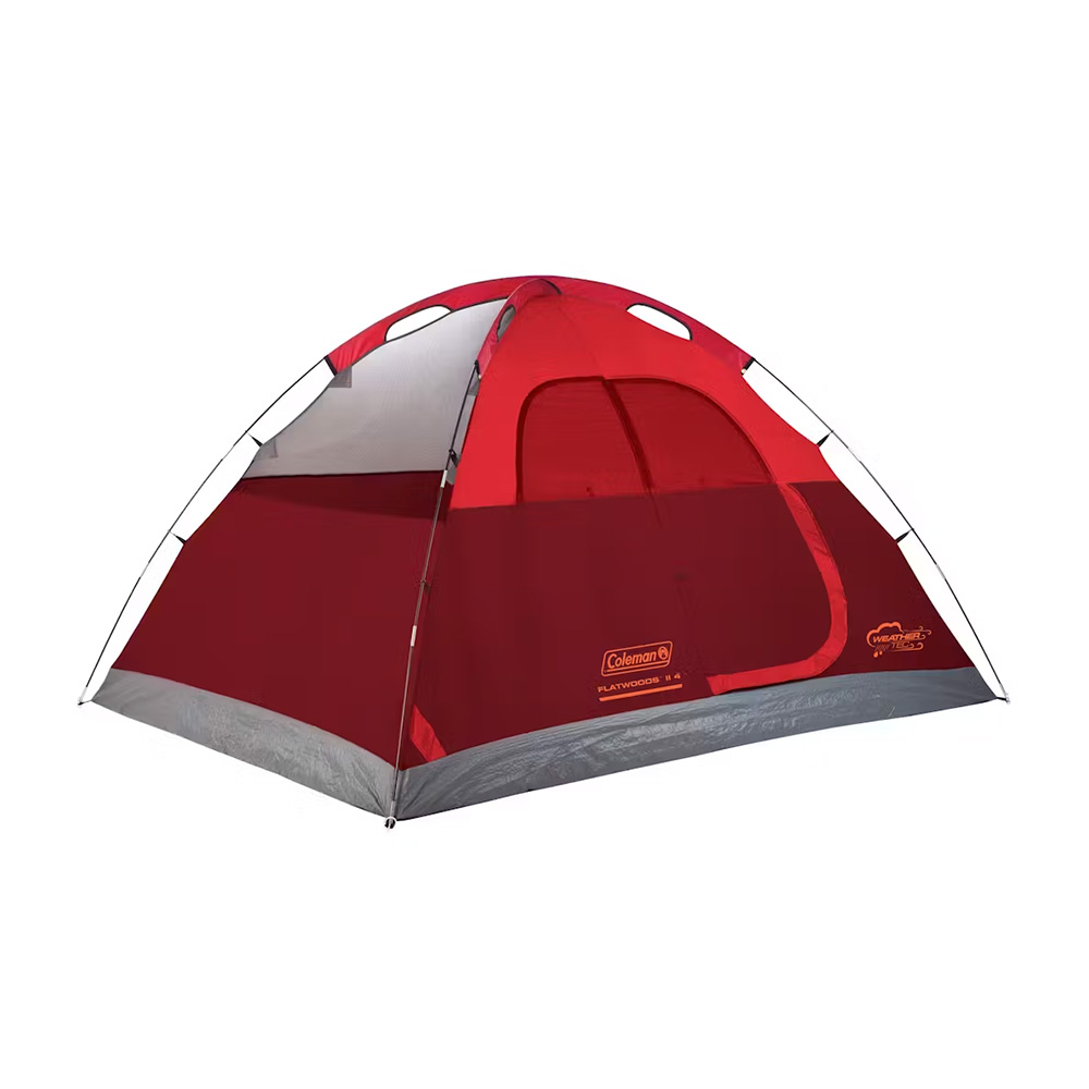 Coleman 4-Person Flatwoods II™ Lightweight Dome Camping Tent – Red Coleman 4-Person Flatwoods II™ Lightweight Dome Camping Tent – Red