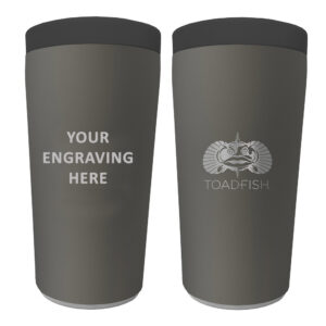 Toadfish Custom Engraved Non-Tipping Can Cooler 2.0 – Graphite (MINIMUM ORDER QUANTITY OF 25)