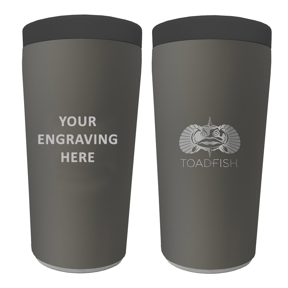 Toadfish Custom Engraved Non-Tipping Can Cooler 2.0 – Graphite (MINIMUM ORDER QUANTITY OF 25) Toadfish Custom Engraved Non-Tipping Can Cooler 2.0 – Graphite (MINIMUM ORDER QUANTITY OF 25)