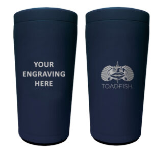 Toadfish Custom Engraved Non-Tipping Can Cooler 2.0 – Navy (MINIMUM ORDER QUANTITY OF 25)