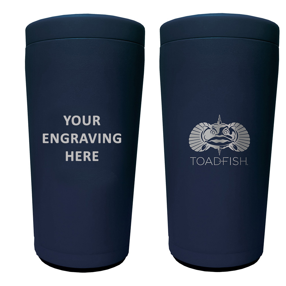 Toadfish Custom Engraved Non-Tipping Can Cooler 2.0 – Navy (MINIMUM ORDER QUANTITY OF 25) Toadfish Custom Engraved Non-Tipping Can Cooler 2.0 – Navy (MINIMUM ORDER QUANTITY OF 25)