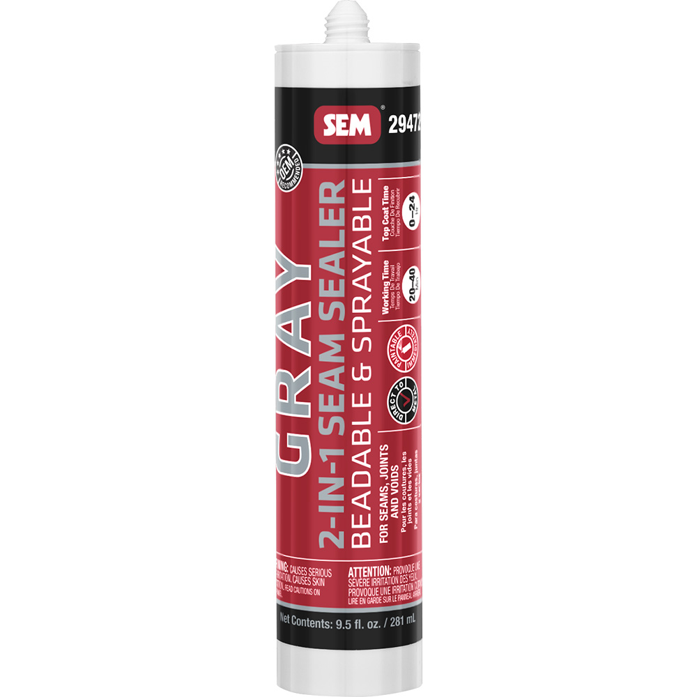 SEM 2-IN-1 Seam Sealer – 9.5oz Tube – Grey SEM 2-IN-1 Seam Sealer – 9.5oz Tube – Grey