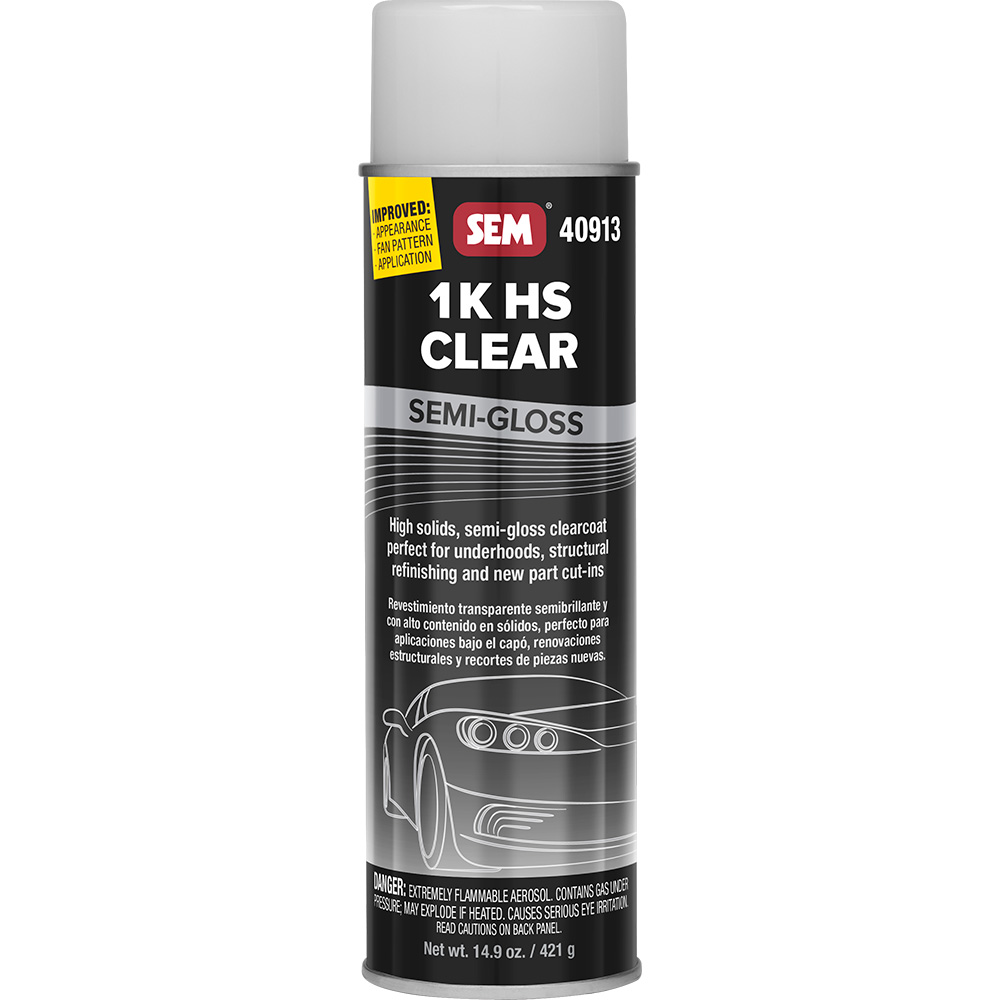 SEM 1K HS Clear – 20oz Aerosol Can – Semi-Gloss Finish SEM 1K HS Clear – 20oz Aerosol Can – Semi-Gloss Finish