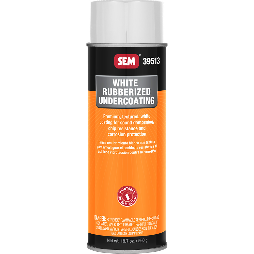 SEM Rubberized Undercoating – 24oz Aerosol Can – White SEM Rubberized Undercoating – 24oz Aerosol Can – White