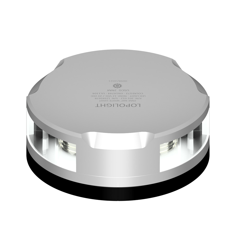 Lopolight 360-Degree Anchor Light – 2nm – Silver Housing w/FB Base – 2.5M Cable Lopolight 360-Degree Anchor Light – 2nm – Silver Housing w/FB Base – 2.5M Cable