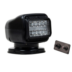 Golight GT Series LED Hybrid Light Permanent Mount w/Hardwired Dash Mount Remote – 12V – Black
