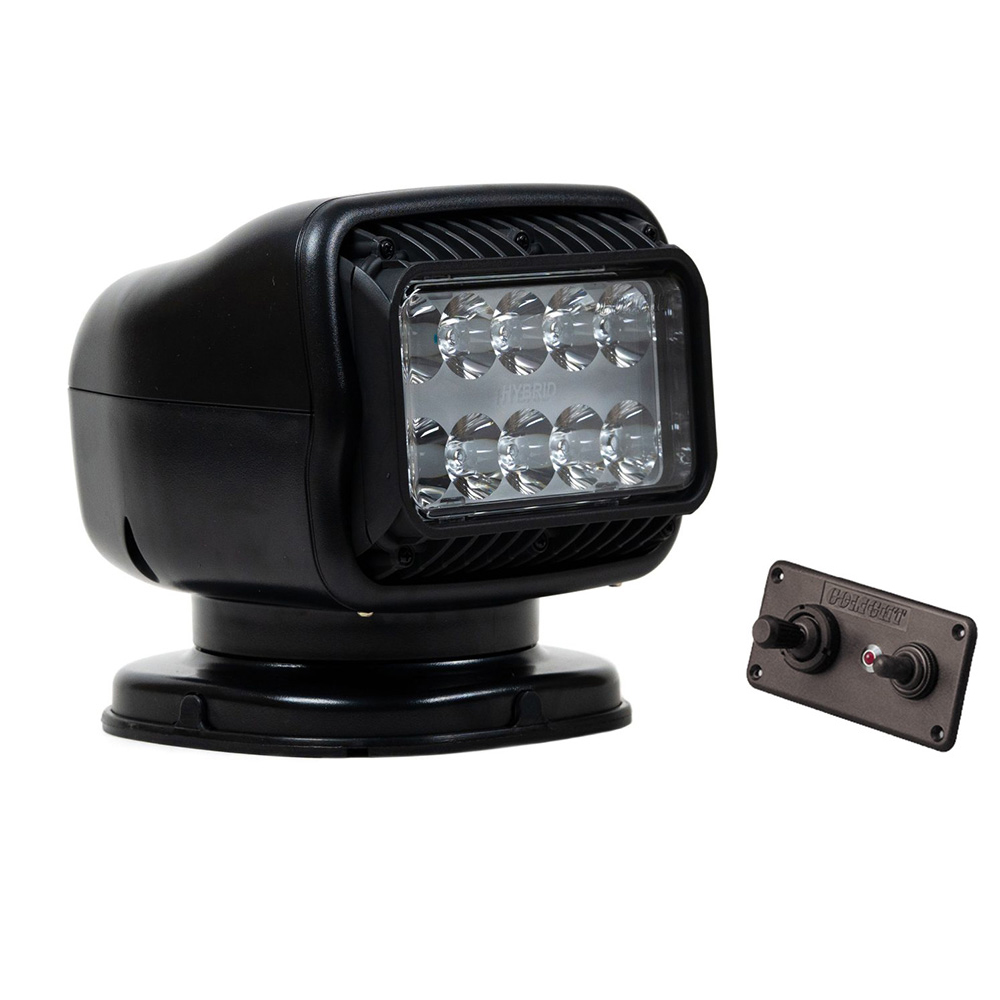 Golight GT Series LED Hybrid Light Permanent Mount w/Hardwired Dash Mount Remote – 12V – Black Golight GT Series LED Hybrid Light Permanent Mount w/Hardwired Dash Mount Remote – 12V – Black