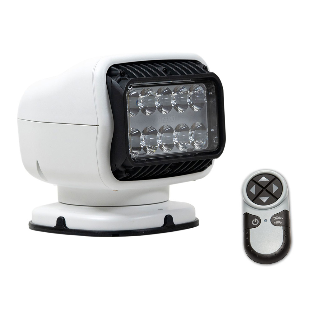 Golight GT Series LED Hybrid Light Permanent Mount w/Handheld Wireless Remote – 12V – White Golight GT Series LED Hybrid Light Permanent Mount w/Handheld Wireless Remote – 12V – White
