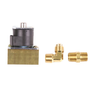 Trident Marine 12VDC Low-Pressure Brass Solenoid Shut-Off Valve 3/8″ Female Ports & 2 Brass Connection Fittings