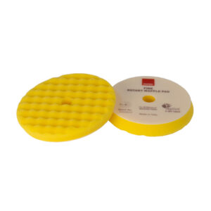 RUPES Velcro Waffle Fine Polishing Pad f/Rotary Polishers 180mm – Yellow