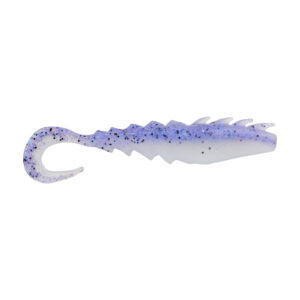 Berkley Gulp!&reg; Saltwater Nemesis Prawn Curl Tail – 4″ – Violet Haze Fleck