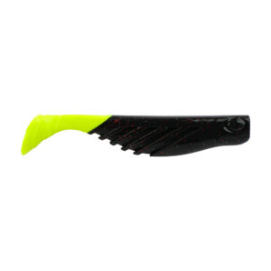 Berkley Gulp!&reg; Saltwater Ripple Mullet – 4″ – Morning Glory/Chartreuse GSRM4-MG