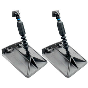 Smart Tabs SX Trim Tabs by Lectrotab 9.5″ x 10″ f/13′-15′ Boats w/30lb Actuators – 30-40HP – Gunmetal Grey
