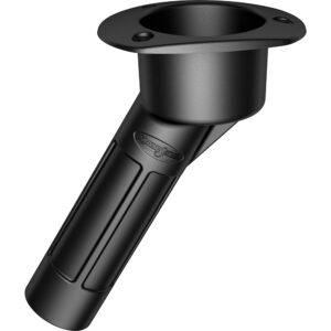 Mate Series Plastic Rod & Cup Holder 30 Degree Open w/Oval Top – Black