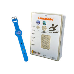 Lunasea Water Activated RF Transmitter w/Rechargeable Alarm Receiver – Blue