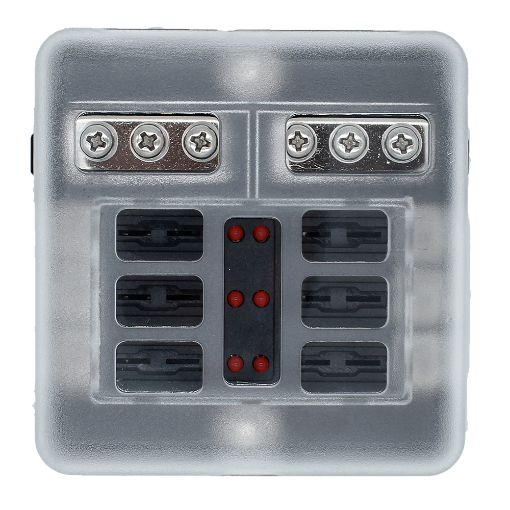 Bluewater 6 Position Fuse Block w/LEDs Bluewater 6 Position Fuse Block w/LEDs