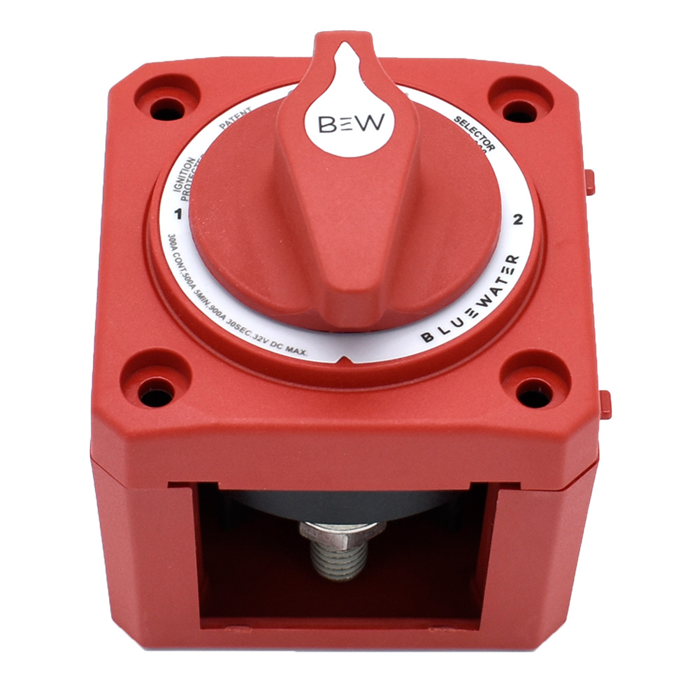 Bluewater OFF/1/2 Battery Switch – Surface Mount – Red Bluewater OFF/1/2 Battery Switch – Surface Mount – Red