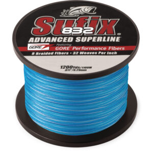 Sufix 832 Advanced Superline Braid – 80lb Test – 1200yds – Coastal Camo