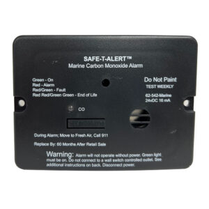 Safe-T-Alert 62 Series Carbon Monoxide Alarm – 24V Flush Mount – Black w/Relay