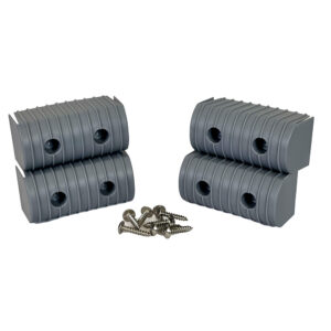 Caliber BunkWrap End Cap 2×4″ Grey Accessory Kit w/Stainless Steel Hardware *4-Pack