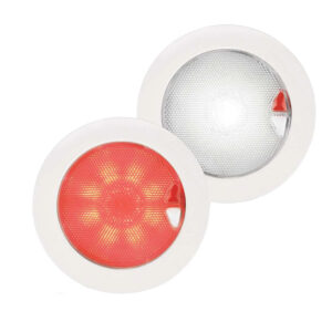 Hella Marine EuroLED150 Red/White Touch Switch – White Bezel