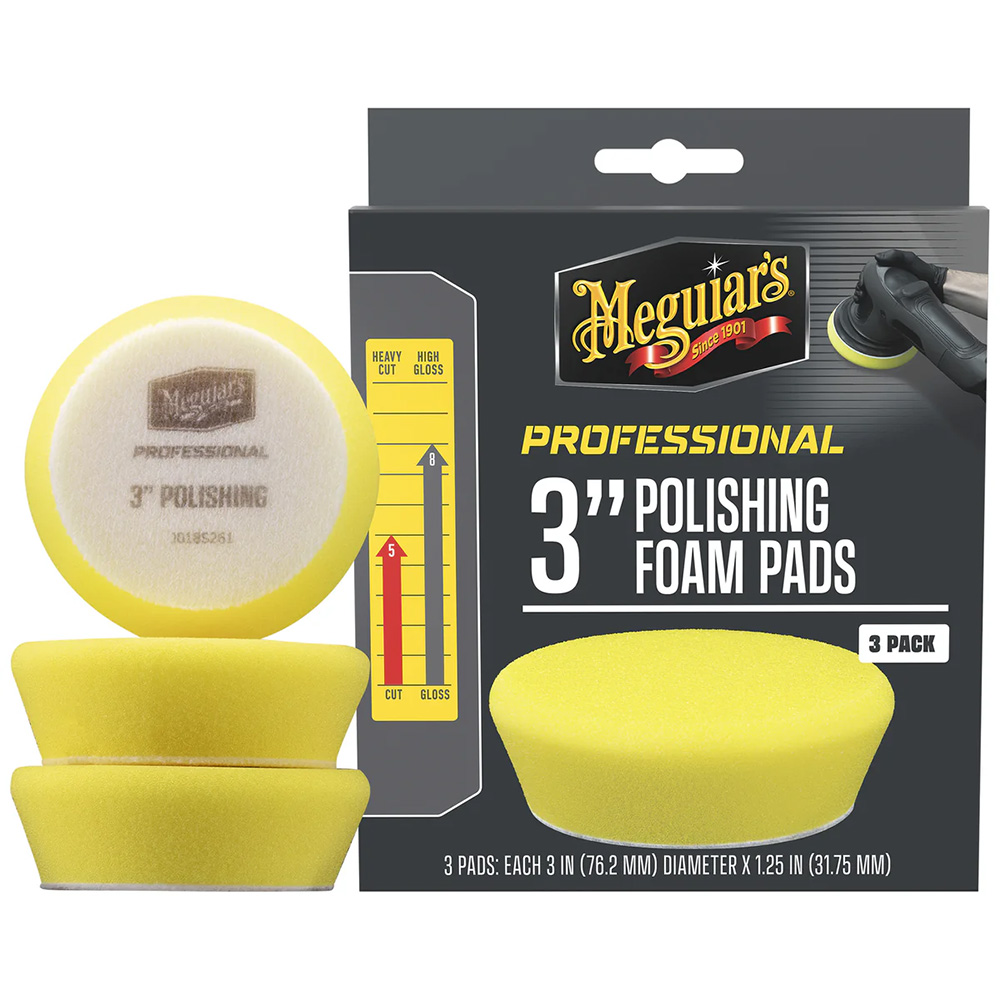 Meguiar’s Professional 3″ Polishing Foam Pads *3-Pack Meguiar’s Professional 3″ Polishing Foam Pads *3-Pack