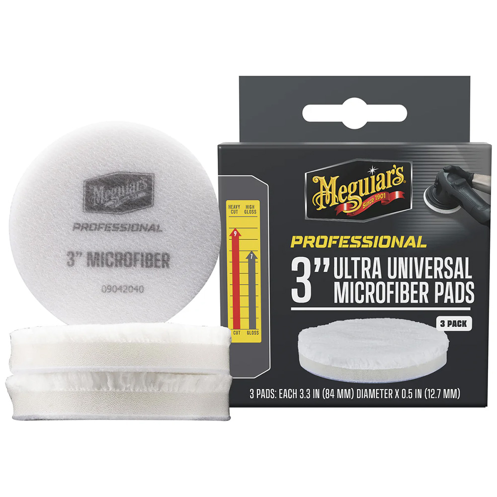 Meguiar’s Professional 3″ Ultra Universal Microfiber Pads *3-Pack Meguiar’s Professional 3″ Ultra Universal Microfiber Pads *3-Pack