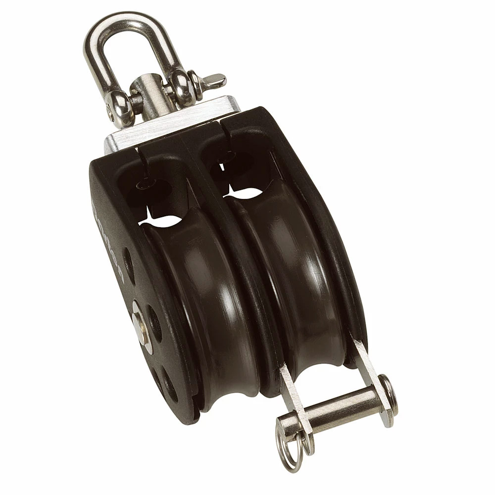 Barton Size 3 45mm Plain Bearing Pulley Block Double Swivel & Becket Barton Size 3 45mm Plain Bearing Pulley Block Double Swivel & Becket